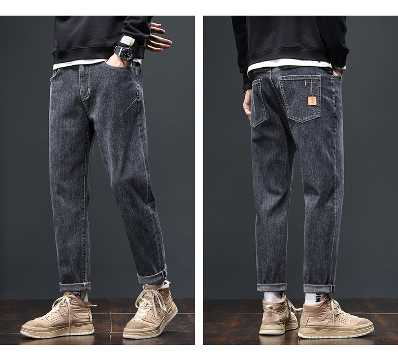 Džinsu platām kājām bikses ar flisa oderi – taisa griezuma, viduklis vidēji, vienkrāsains, jauneklīgs stils, rudens 2025