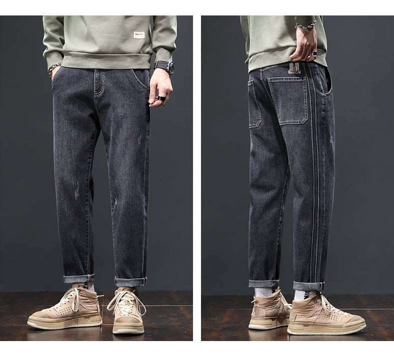 Džinsu platām kājām bikses ar flisa oderi – taisa griezuma, viduklis vidēji, vienkrāsains, jauneklīgs stils, rudens 2025