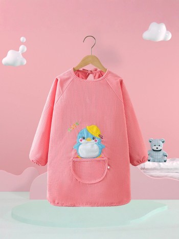 Vaikų vandeniui atsparus smock su gyvūnų raštu, kordurojinis audinys, unisex, 8+ metų