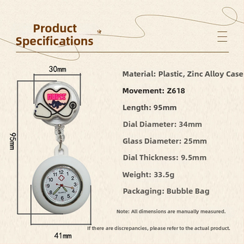 Õde käekell ümmarguse ripatsiga, analoogne liikumine kvarts Seagull Z618, plastkorpus