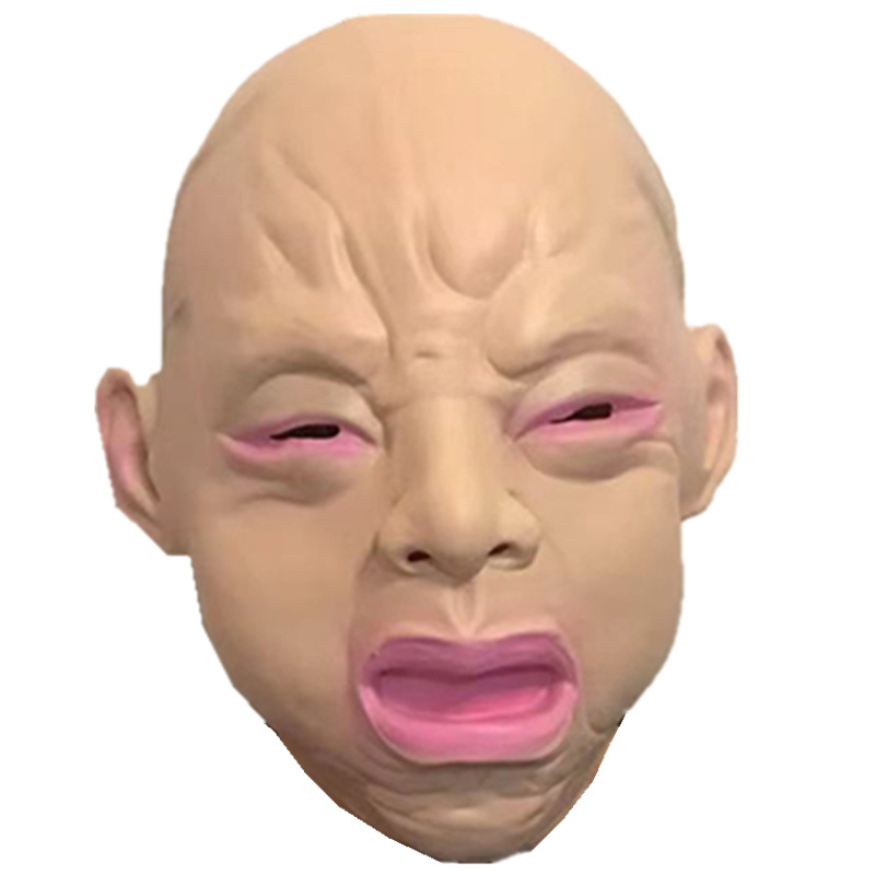 Latekso klounų kaukė, siaubo stiliaus, kostiumui skirtas rekvizitas, Helovynui ir Šv. Velykoms