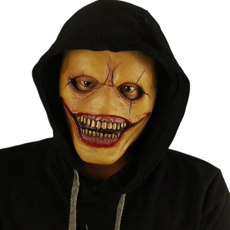 Latekso klounų kaukė, siaubo stiliaus, kostiumui skirtas rekvizitas, Helovynui ir Šv. Velykoms