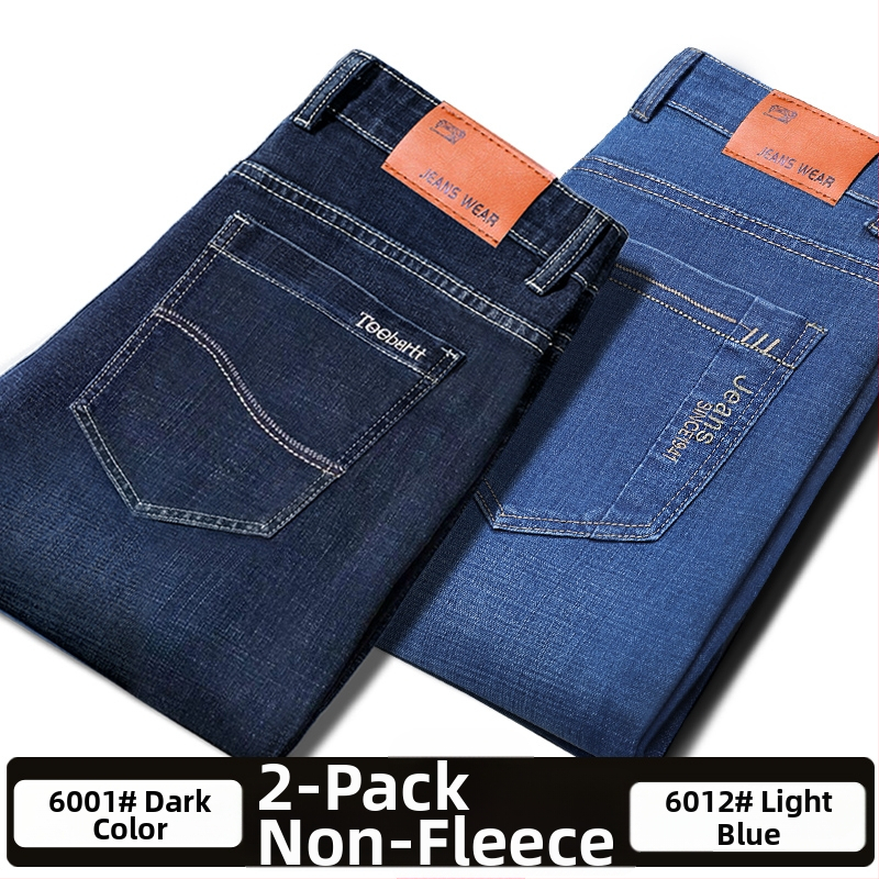 Vīriešu džinsi ar flīsu odere, bieza, taisa piegriezuma, viduklis vidējs, piemēroti visām sezonām