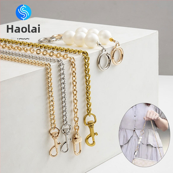 Koti õlarihm metallist ahelaga laiendusega, kerge asendushihn, ühevärviline muster, värske ja magus stiil