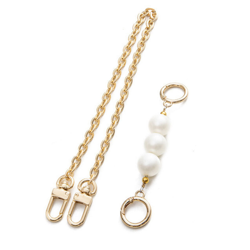 Koti õlarihm metallist ahelaga laiendusega, kerge asendushihn, ühevärviline muster, värske ja magus stiil