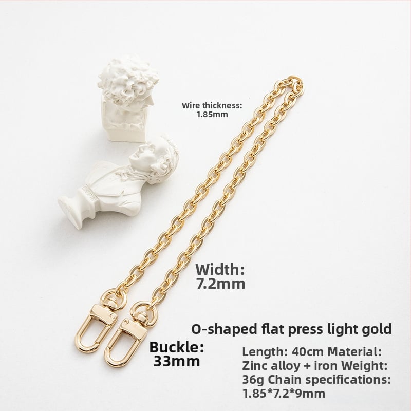 Koti õlarihm metallist ahelaga laiendusega, kerge asendushihn, ühevärviline muster, värske ja magus stiil