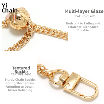 Yilian kotiõlarihm, tsink sulamiga pallidega ahel, reguleeritav, vastupidav kulumisele, venitatav, koti jaoks