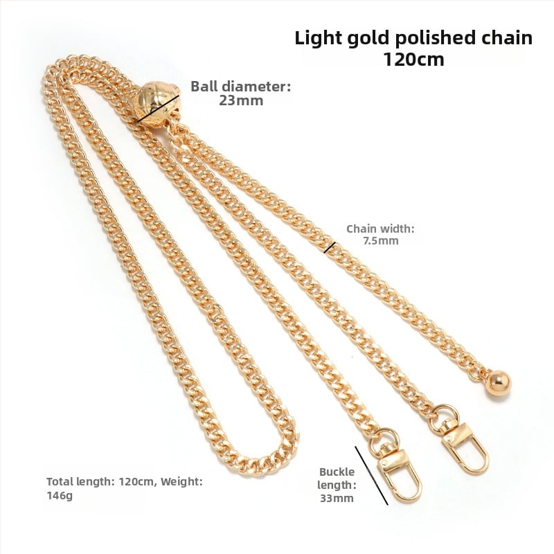 Yilian kotiõlarihm, tsink sulamiga pallidega ahel, reguleeritav, vastupidav kulumisele, venitatav, koti jaoks