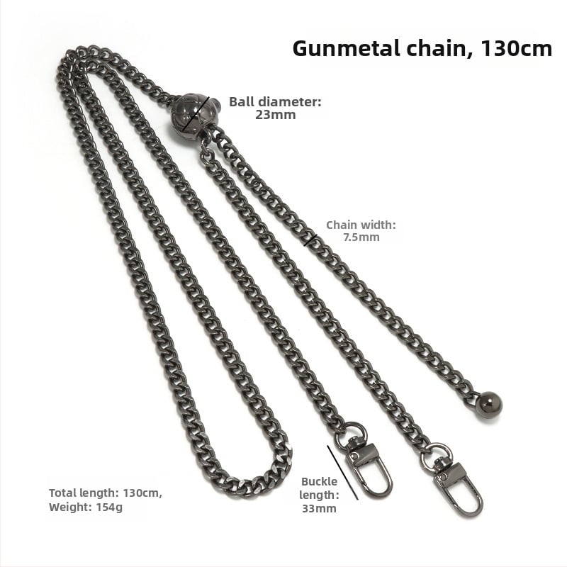 Yilian kotiõlarihm, tsink sulamiga pallidega ahel, reguleeritav, vastupidav kulumisele, venitatav, koti jaoks