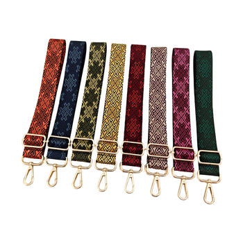 Koti/õlarihm — Reguleeritav, pikk asendusrihm risttoega kandmiseks, Polüester, Geomeetriline muster, Sügis 2025