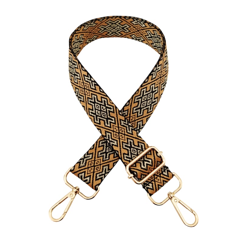 Koti/õlarihm — Reguleeritav, pikk asendusrihm risttoega kandmiseks, Polüester, Geomeetriline muster, Sügis 2025