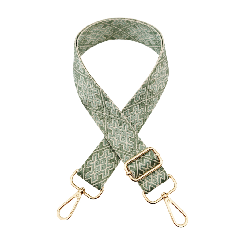 Koti/õlarihm — Reguleeritav, pikk asendusrihm risttoega kandmiseks, Polüester, Geomeetriline muster, Sügis 2025