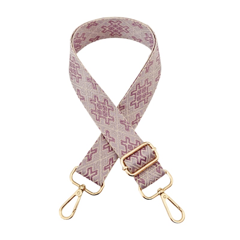 Koti/õlarihm — Reguleeritav, pikk asendusrihm risttoega kandmiseks, Polüester, Geomeetriline muster, Sügis 2025