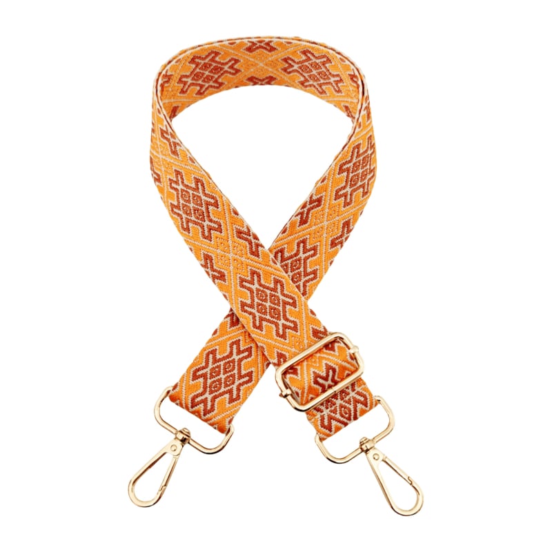 Koti/õlarihm — Reguleeritav, pikk asendusrihm risttoega kandmiseks, Polüester, Geomeetriline muster, Sügis 2025