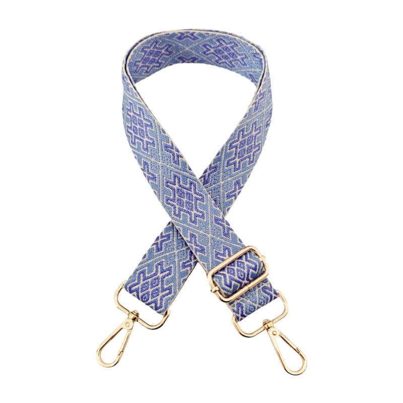 Koti/õlarihm — Reguleeritav, pikk asendusrihm risttoega kandmiseks, Polüester, Geomeetriline muster, Sügis 2025