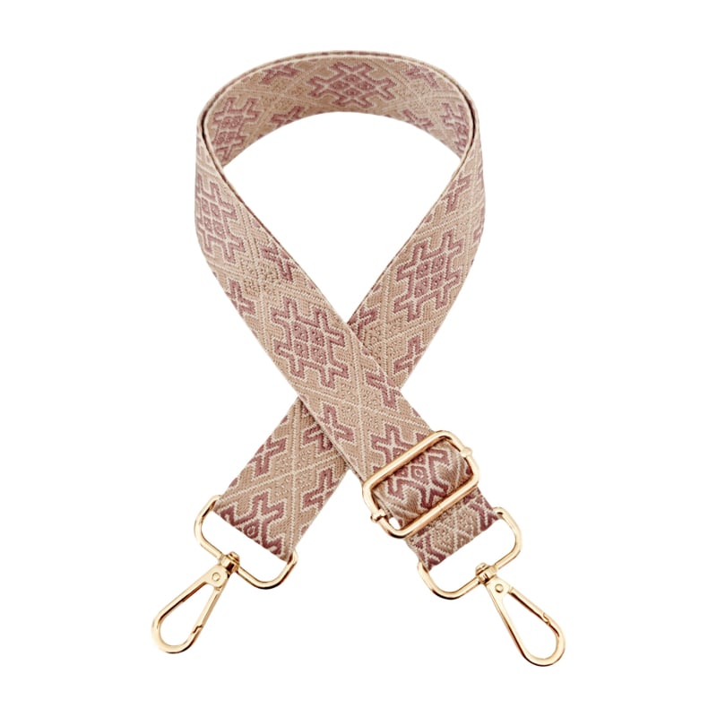 Koti/õlarihm — Reguleeritav, pikk asendusrihm risttoega kandmiseks, Polüester, Geomeetriline muster, Sügis 2025