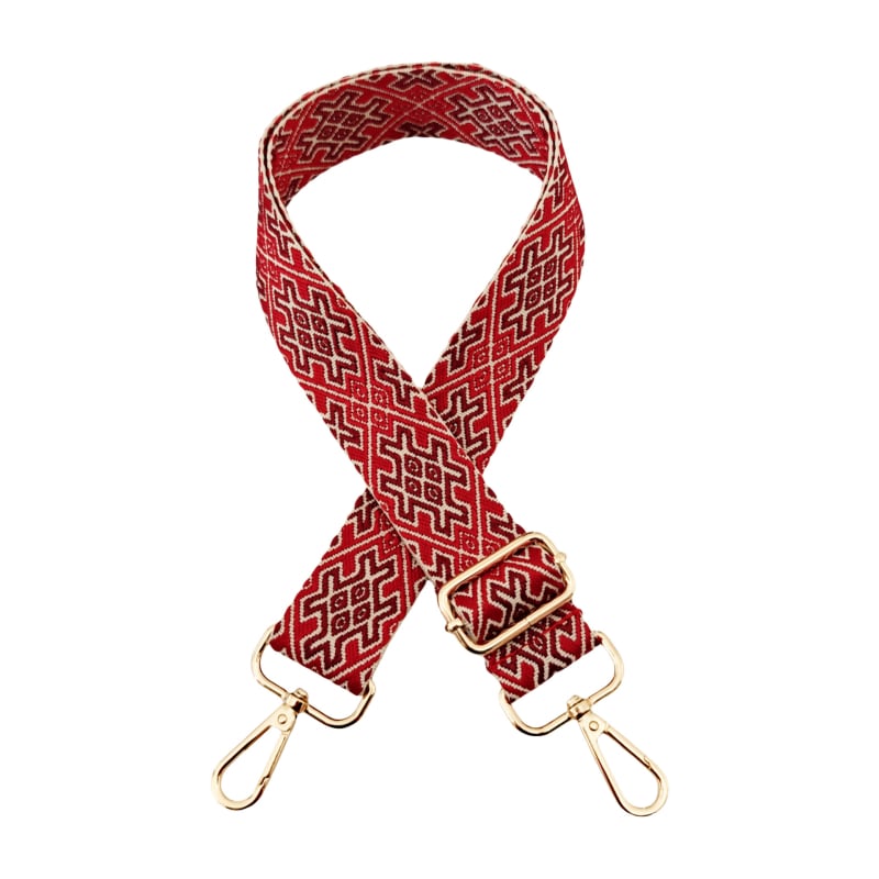 Koti/õlarihm — Reguleeritav, pikk asendusrihm risttoega kandmiseks, Polüester, Geomeetriline muster, Sügis 2025