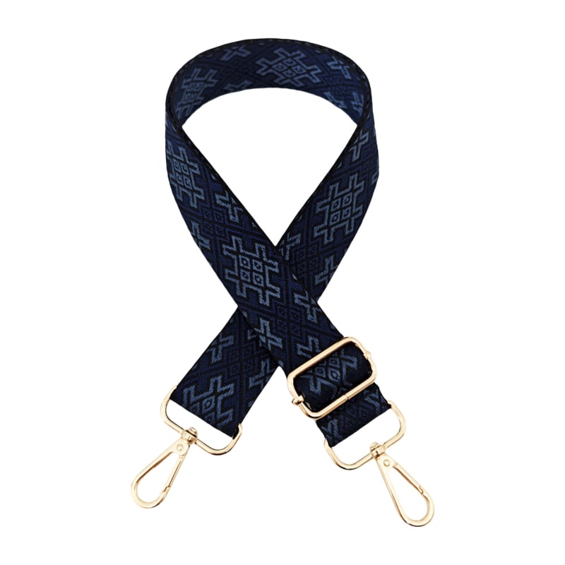 Koti/õlarihm — Reguleeritav, pikk asendusrihm risttoega kandmiseks, Polüester, Geomeetriline muster, Sügis 2025