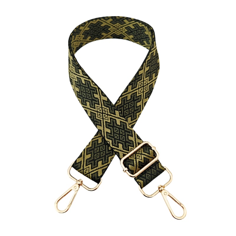 Koti/õlarihm — Reguleeritav, pikk asendusrihm risttoega kandmiseks, Polüester, Geomeetriline muster, Sügis 2025