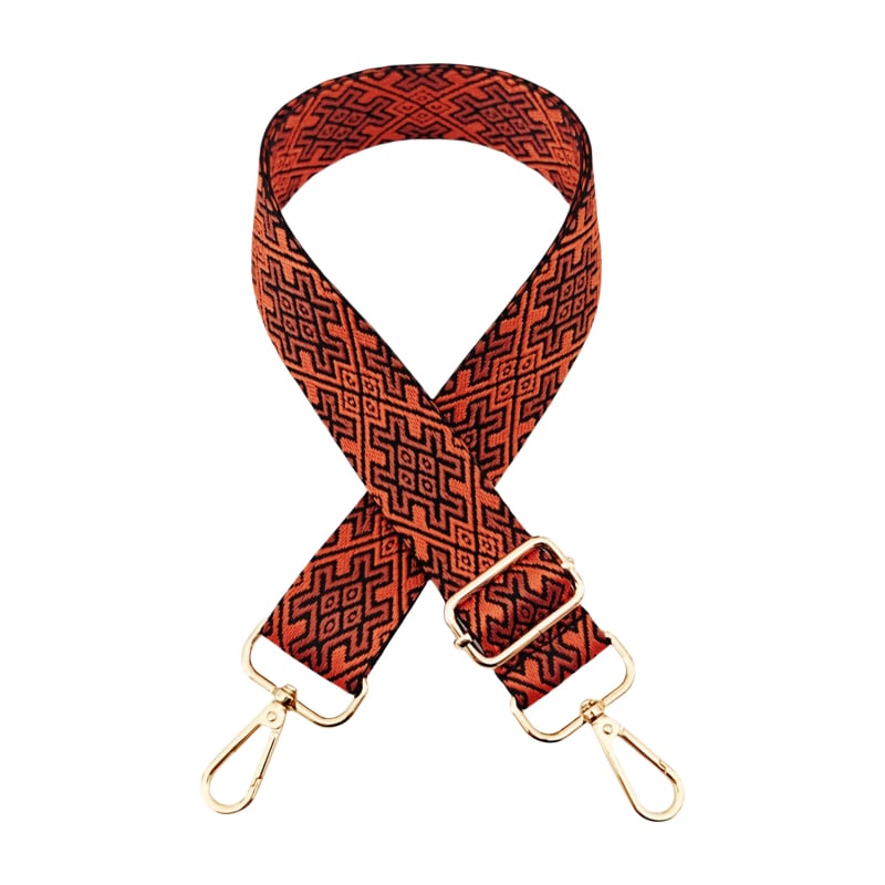 Koti/õlarihm — Reguleeritav, pikk asendusrihm risttoega kandmiseks, Polüester, Geomeetriline muster, Sügis 2025