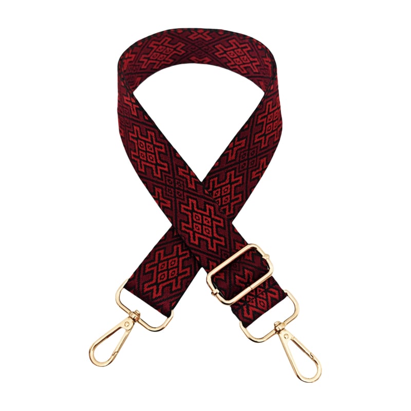 Koti/õlarihm — Reguleeritav, pikk asendusrihm risttoega kandmiseks, Polüester, Geomeetriline muster, Sügis 2025