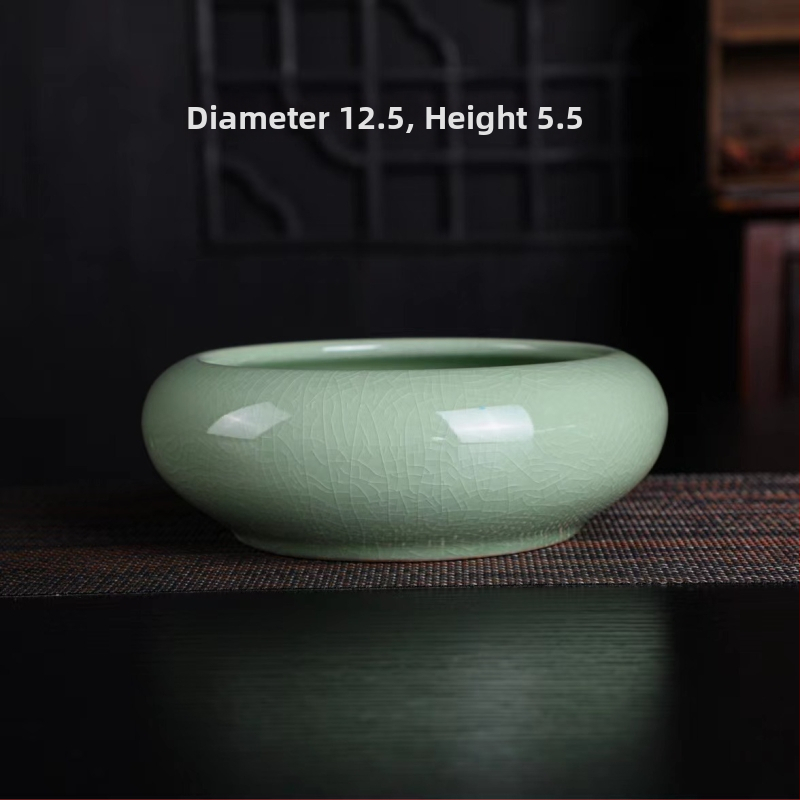 Keramikas hidroponiska puķu pods – minimālistisks stils, elpojošs, korozijizturīgs, izturīgs; rokdarbs; izcepts 1300°C; piemērots galdam vai grīdai.