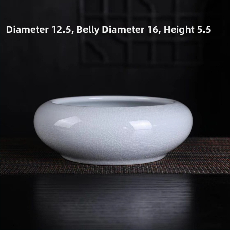 Keramikas hidroponiska puķu pods – minimālistisks stils, elpojošs, korozijizturīgs, izturīgs; rokdarbs; izcepts 1300°C; piemērots galdam vai grīdai.