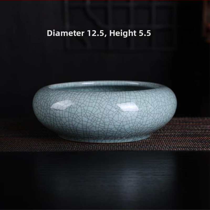 Keramikas hidroponiska puķu pods – minimālistisks stils, elpojošs, korozijizturīgs, izturīgs; rokdarbs; izcepts 1300°C; piemērots galdam vai grīdai.