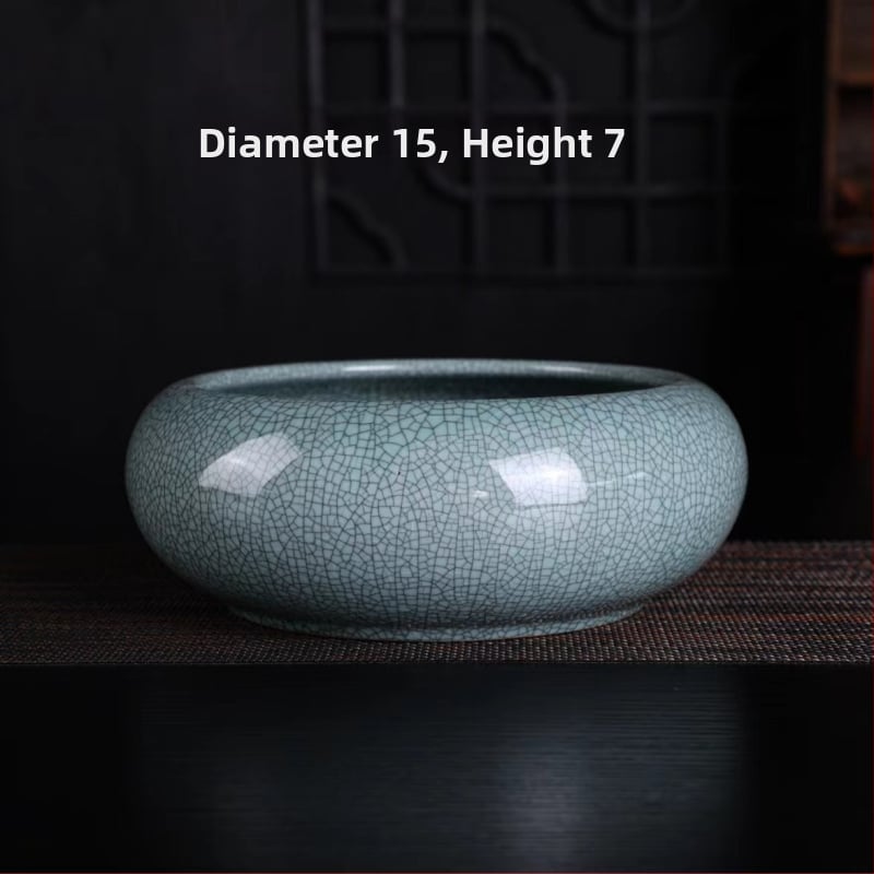 Keramikas hidroponiska puķu pods – minimālistisks stils, elpojošs, korozijizturīgs, izturīgs; rokdarbs; izcepts 1300°C; piemērots galdam vai grīdai.