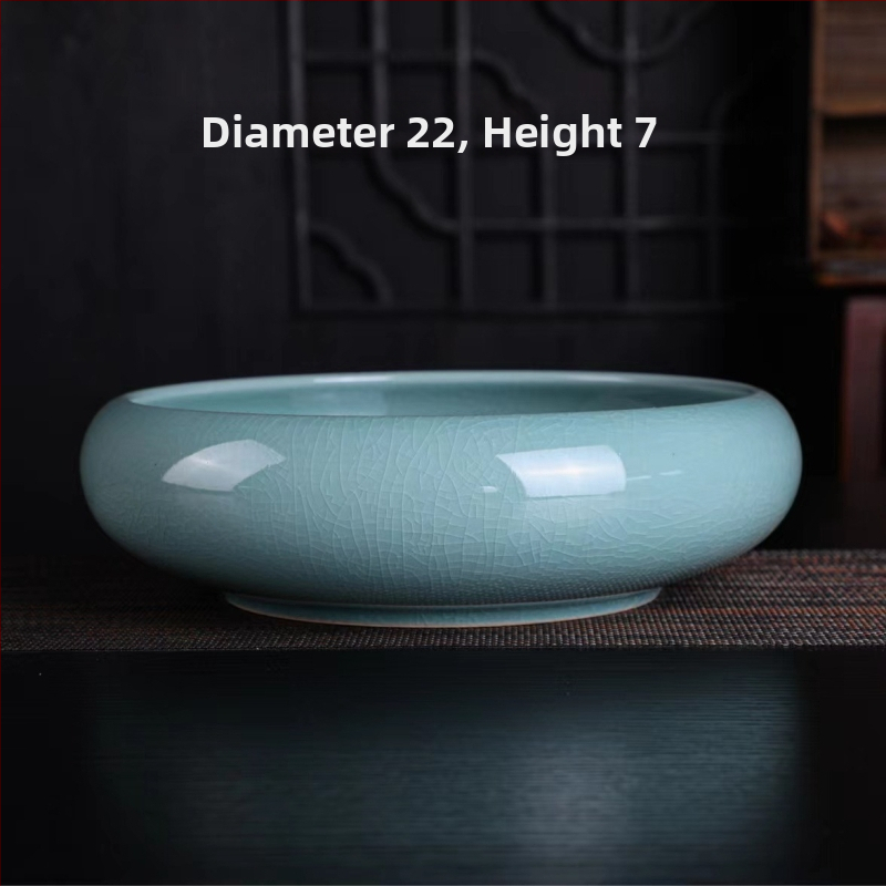 Keramikas hidroponiska puķu pods – minimālistisks stils, elpojošs, korozijizturīgs, izturīgs; rokdarbs; izcepts 1300°C; piemērots galdam vai grīdai.