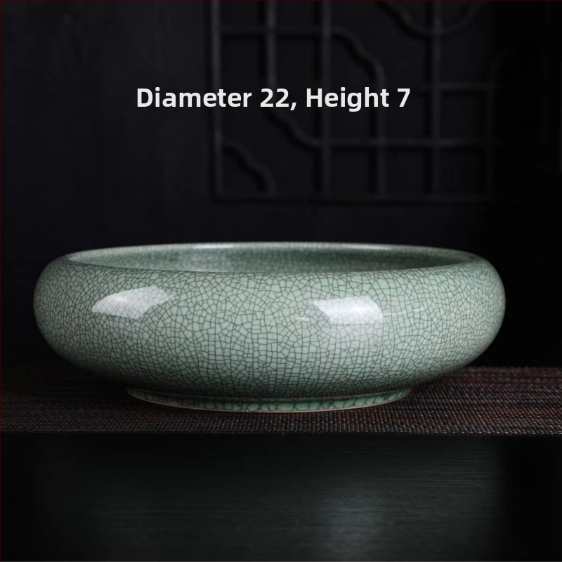 Keramikas hidroponiska puķu pods – minimālistisks stils, elpojošs, korozijizturīgs, izturīgs; rokdarbs; izcepts 1300°C; piemērots galdam vai grīdai.