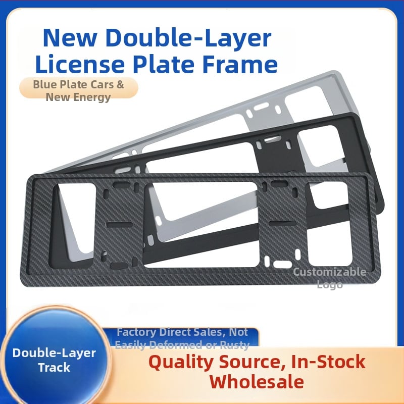 XCLPF automobilių numerio laikiklis su dviguba bėgimo linija, anti‑vagystė, aliuminio lydinys, prekės ženklas XCLPF, kilmė Wenzhou, suderinamas su automobiliais