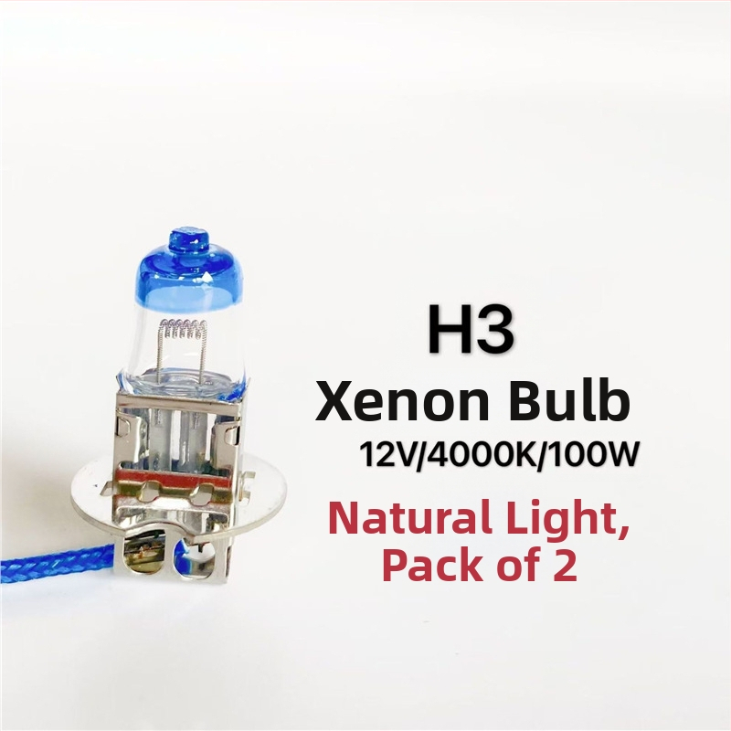 Bec auto pentru faruri H1/H3/H4/H7, 12V/24V, 100W/150W, 4100K, lampă halogenă cu cuarț