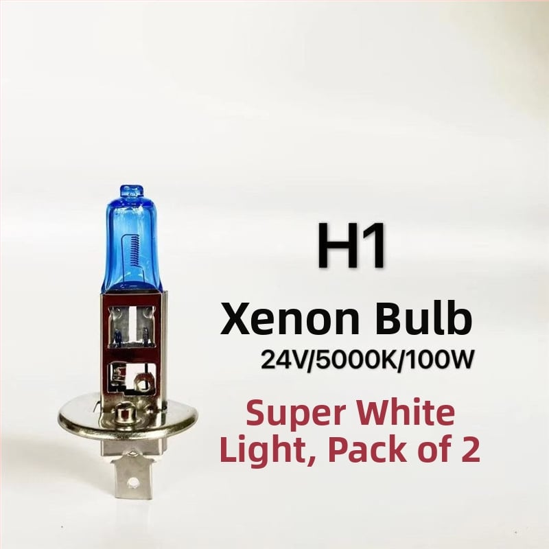 Bec auto pentru faruri H1/H3/H4/H7, 12V/24V, 100W/150W, 4100K, lampă halogenă cu cuarț