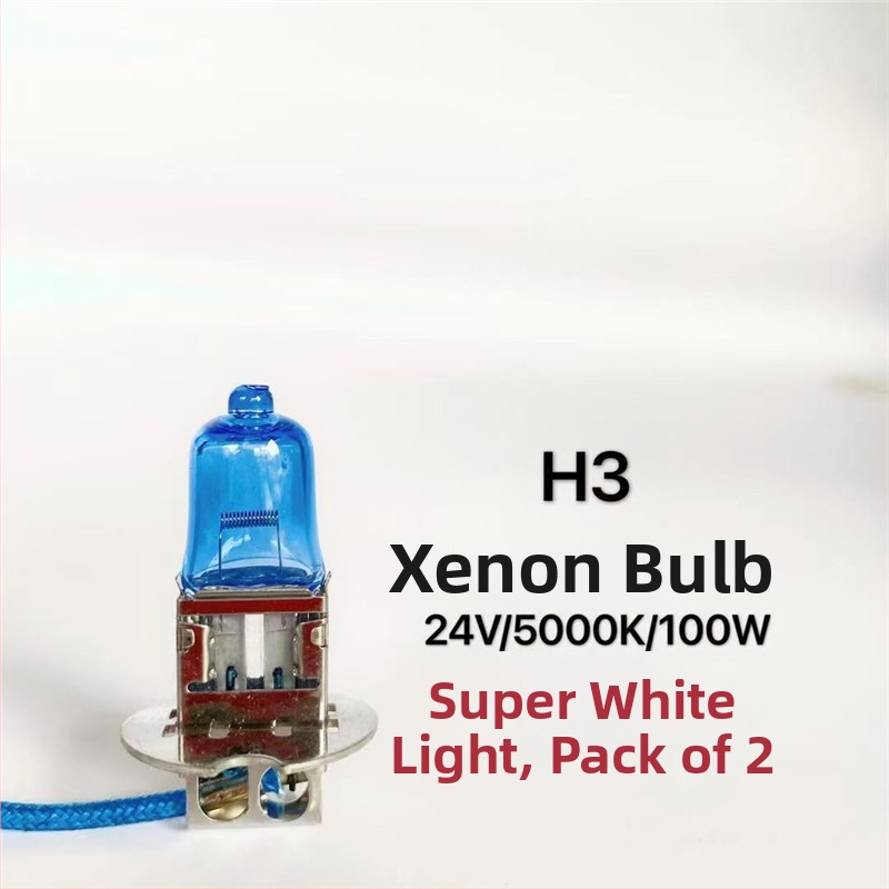 Bec auto pentru faruri H1/H3/H4/H7, 12V/24V, 100W/150W, 4100K, lampă halogenă cu cuarț