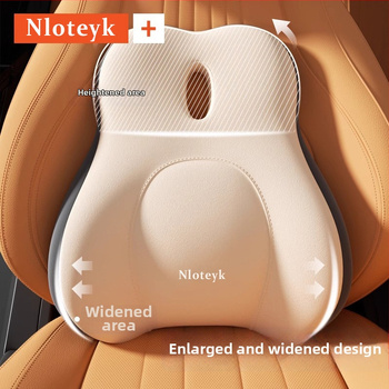 Automobilių juosmens atrama - nugaros atrama vairuotojo sėdynei, palmių pluošto užpildas, minimalistinis stilius, universalus suderinamumas