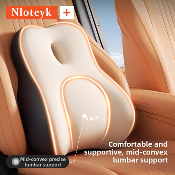 Automobilių juosmens atrama - nugaros atrama vairuotojo sėdynei, palmių pluošto užpildas, minimalistinis stilius, universalus suderinamumas