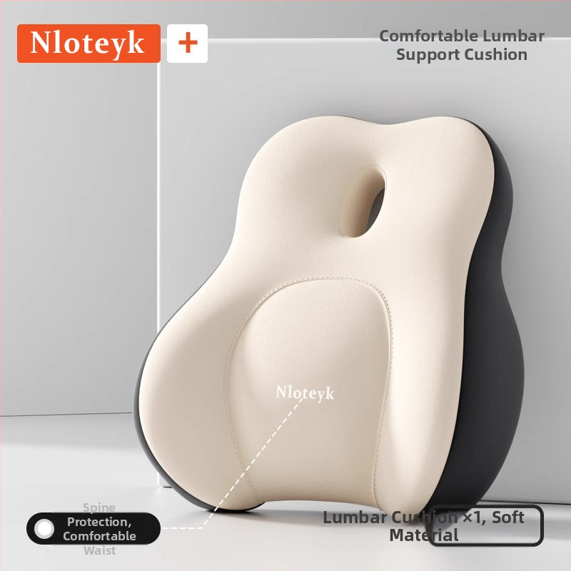 Automobilių juosmens atrama - nugaros atrama vairuotojo sėdynei, palmių pluošto užpildas, minimalistinis stilius, universalus suderinamumas