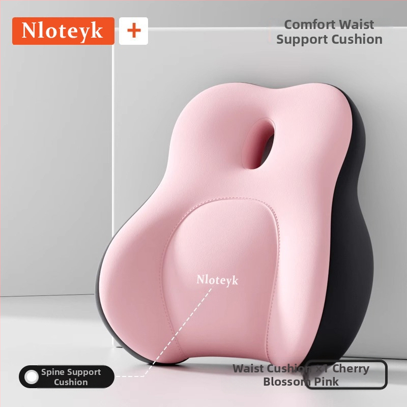 Automobilių juosmens atrama - nugaros atrama vairuotojo sėdynei, palmių pluošto užpildas, minimalistinis stilius, universalus suderinamumas