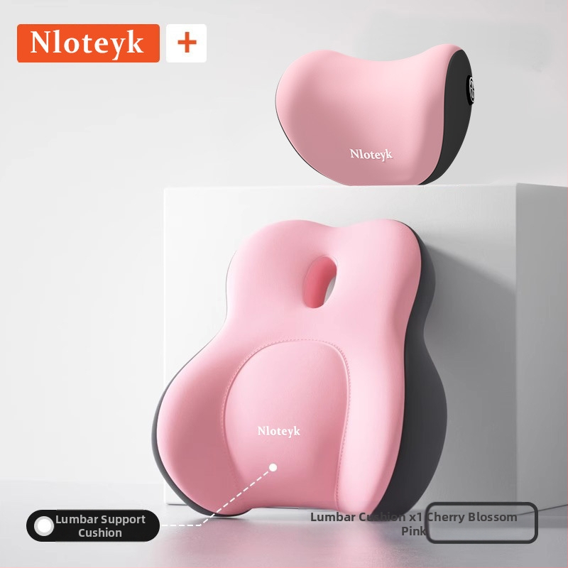 Automobilių juosmens atrama - nugaros atrama vairuotojo sėdynei, palmių pluošto užpildas, minimalistinis stilius, universalus suderinamumas