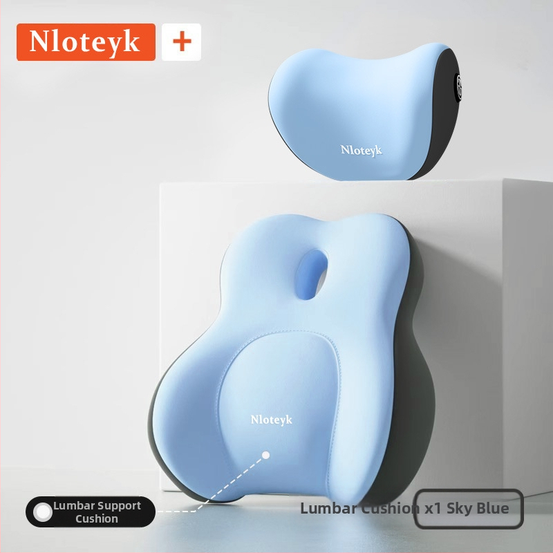 Automobilių juosmens atrama - nugaros atrama vairuotojo sėdynei, palmių pluošto užpildas, minimalistinis stilius, universalus suderinamumas