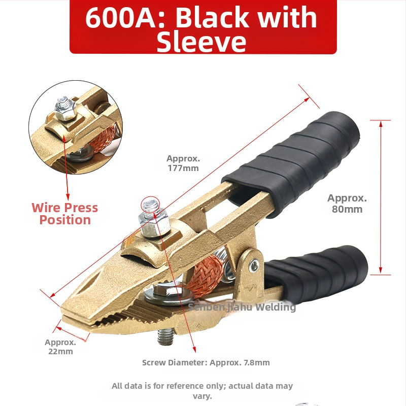 Baterijos laikiklis su grynu vario krokodilo klipu, laidų jungtis ir sustiprinta žemės skava