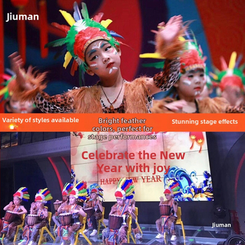 Облекло за глава за деца с пера и огърлица – пролет 2025