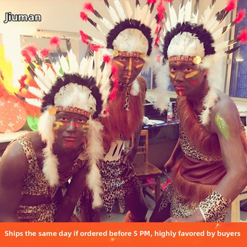 Облекло за глава за деца с пера и огърлица – пролет 2025