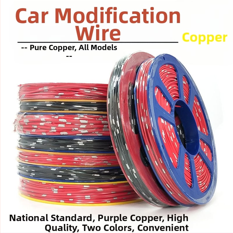 Automobilių modifikavimo laidai - žemos įtampos, aukštos temperatūros atsparūs, gryna varis, laidai pagal nacionalinį standartą sunkvežimiams.