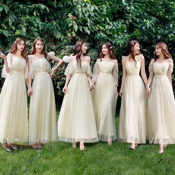 Yaoleen Κλασικό φόρεμα κουμπάρας από δίχτυ, 90–95% πολυεστέρας, μακρύ, κομψό στυλ