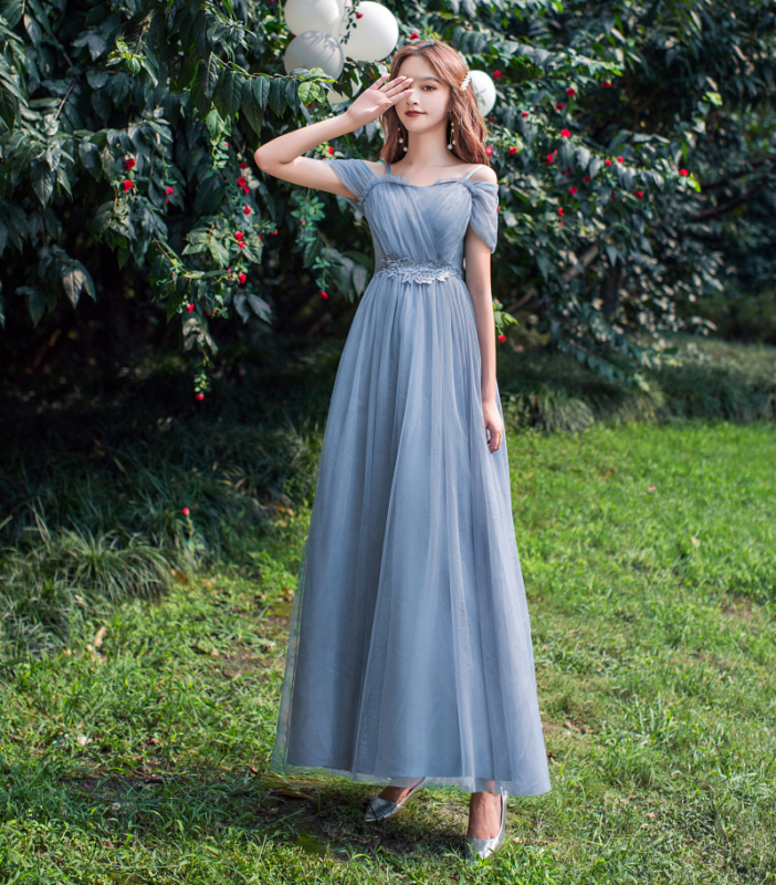 Yaoleen Κλασικό φόρεμα κουμπάρας από δίχτυ, 90–95% πολυεστέρας, μακρύ, κομψό στυλ