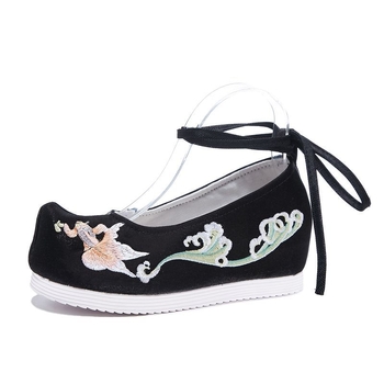 Kokvilnas auduma augšdaļa ar ziedu rakstu, burbuļojoša zole, 3–5 cm vidējā papēža, apaļa purngale