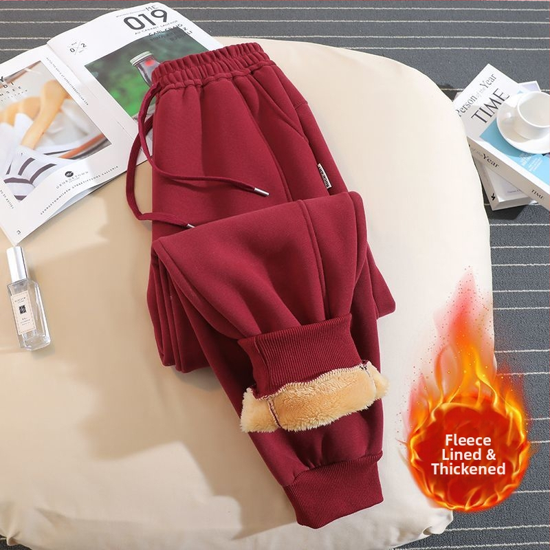 Moterų harėm jogger kelnės su fliso viduje, vilninis audinys, 50–70% vilnos, laisvas kirpimas, žiema 2025