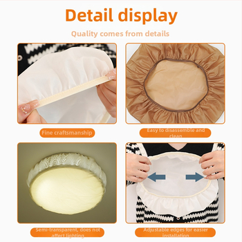 Audinio šviestuvo gaubtas – medžiaga: audinys, modelis Zgdzhao, apšvietimo priedai